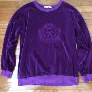 Sonia Rykiel velour crewneck sweater